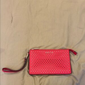 Michael Kors Red Studded Wristlet